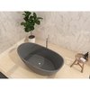 Castello Usa Manhattan 59" Solid Surface Freestanding Bathtub in Gray CB-GM-8016s-G